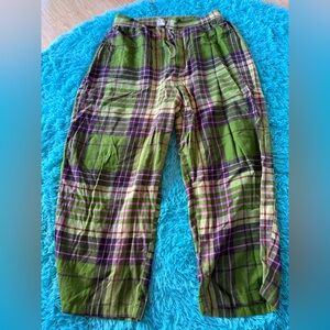 Lucy & Yak Green Plaid Trousers